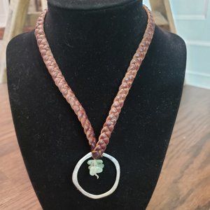 Sundance Aquamarine & Leather Necklace